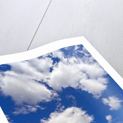 Beautiful Cumulus Clouds and Golden Prairie by Anonymous