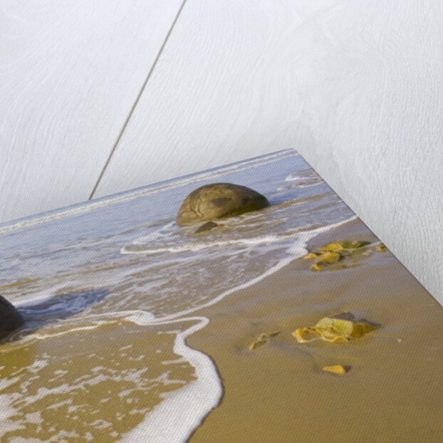 Large Moeraki Boulders on Koekoche Beach by Anonymous