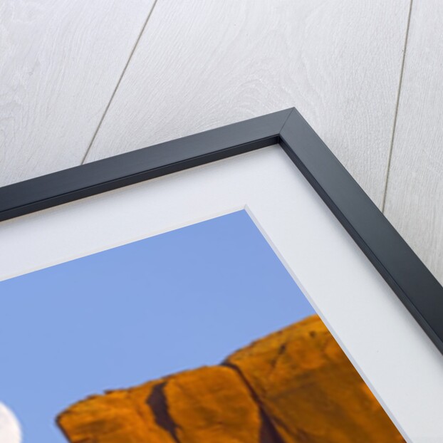 Sandstone Buttes and Moon by Anonymous
