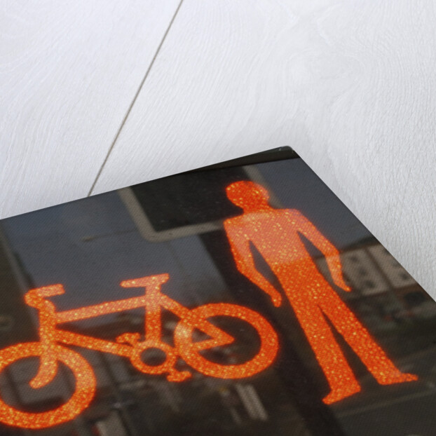 Red Cycle and Pedestrian Signal by Anonymous