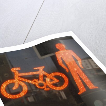 Red Cycle and Pedestrian Signal by Anonymous