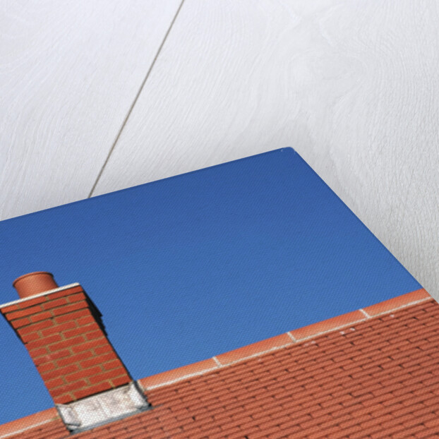 Roof top and chimney on a new house by Anonymous