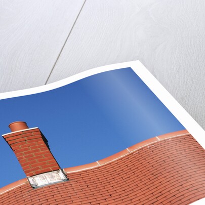 Roof top and chimney on a new house by Anonymous