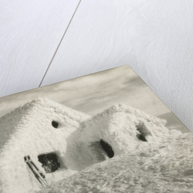 Ski Chalet Covered in Snow by Anonymous