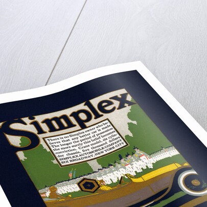 Advertisement for Simplex Automobiles by Louis Fancher