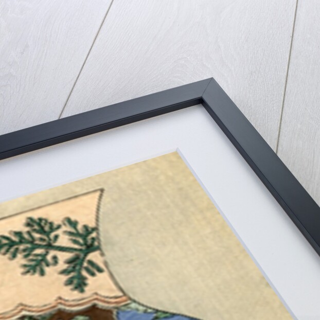 Illustration of Japanese Vase Design with Baskets and Foliage by Anonymous