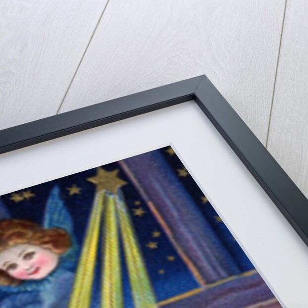 Loving Christmas Wishes Postcard with Christ Child in Manger by Anonymous