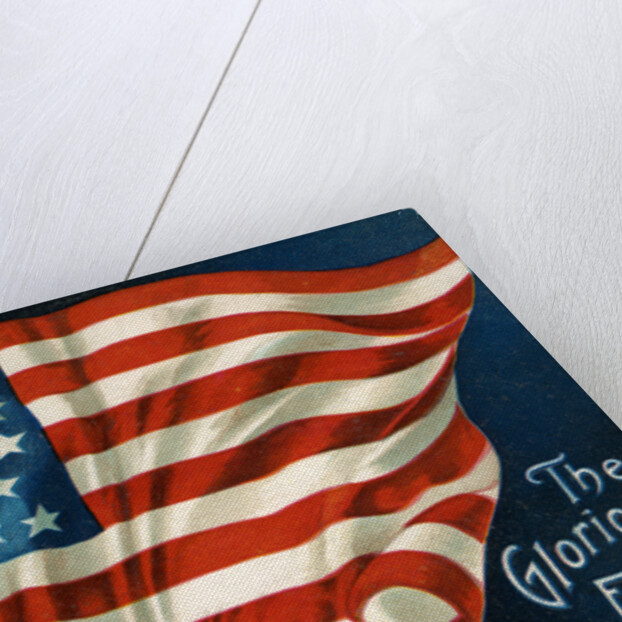 The Glorious Fourth Postcard with American Flag by Anonymous