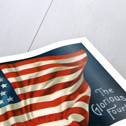 The Glorious Fourth Postcard with American Flag by Anonymous
