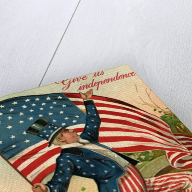 Give Us Independence Postcard with Uncle Sam by Anonymous