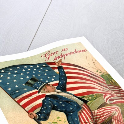 Give Us Independence Postcard with Uncle Sam by Anonymous