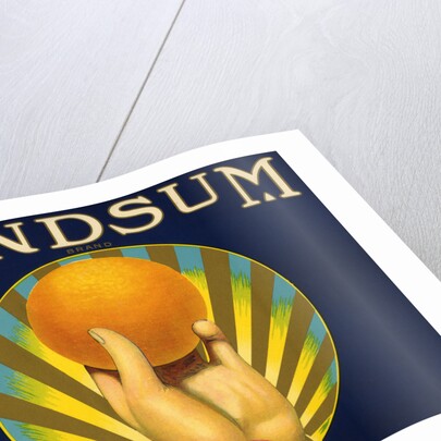 Handsum Brand Fruit Crate Label by Anonymous
