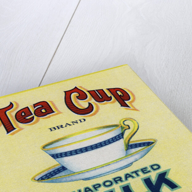Tea Cup Brand Evaporated Milk Product Label by Anonymous