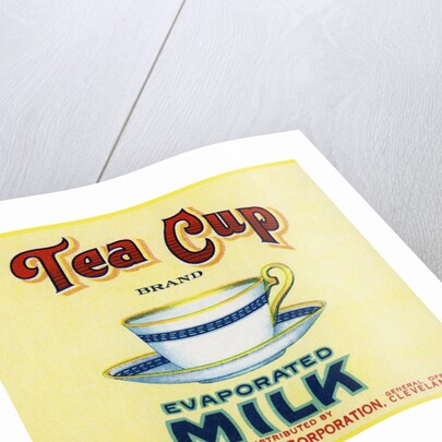 Tea Cup Brand Evaporated Milk Product Label by Anonymous