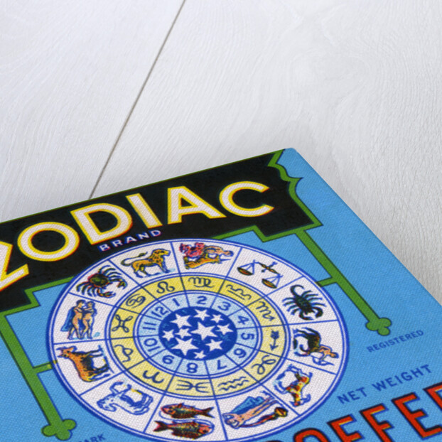 Zodiac Brand Pure Coffee Product Label by Anonymous