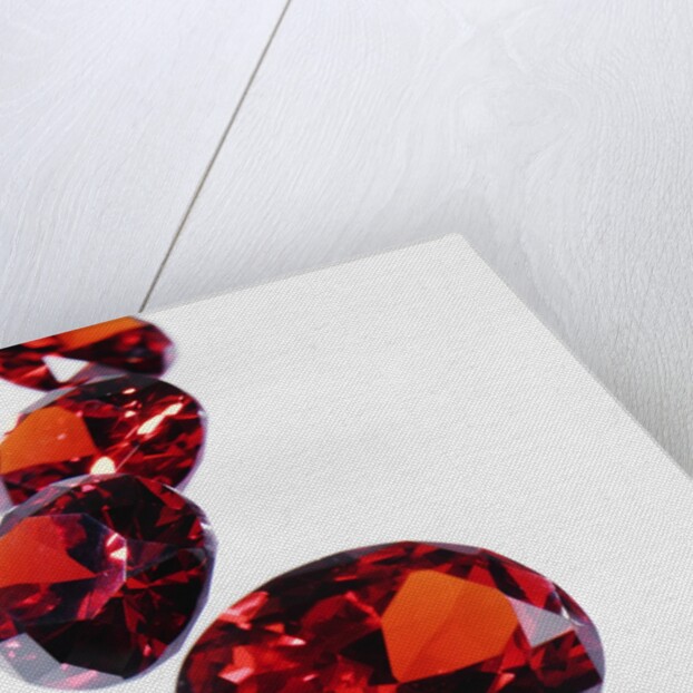 Round Cut Rubies by Anonymous