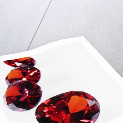 Round Cut Rubies by Anonymous