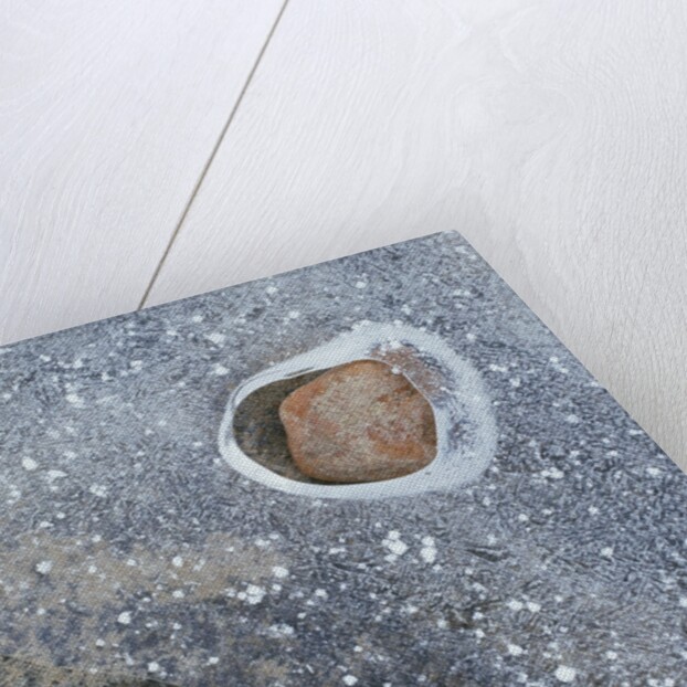 Rock in a Frozen River by Anonymous