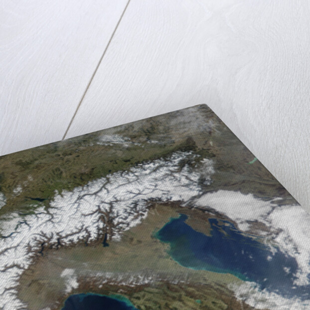 Snow Covering the Alps and Northern Italy by Anonymous