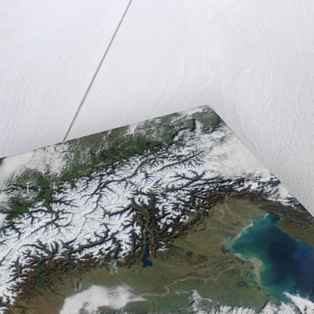 Snow Covering the Alps and Northern Italy by Anonymous
