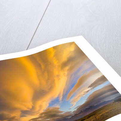 Dramatic Clouds above Plains at Sunset by Anonymous