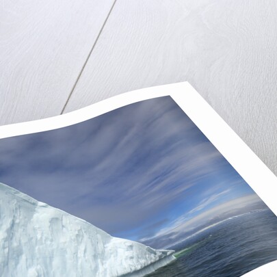 Massive Iceberg Floating in Sea by Anonymous