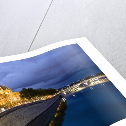 View of the Rhone and Hotel Dieu from Pont de la Guillotiere by Anonymous