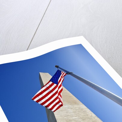 Washington Monument and American Flag by Anonymous