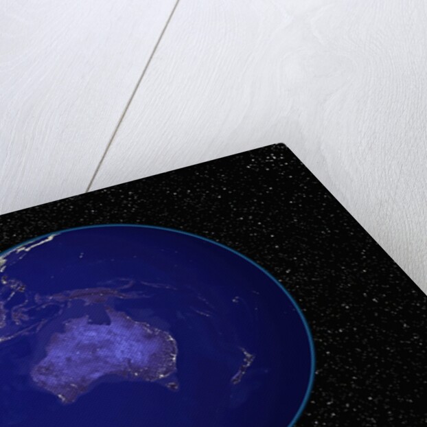City Lights in Dark View of Australia and Oceania by Anonymous