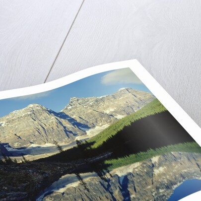 Mountains Reflecting on Morraine Lake by Anonymous