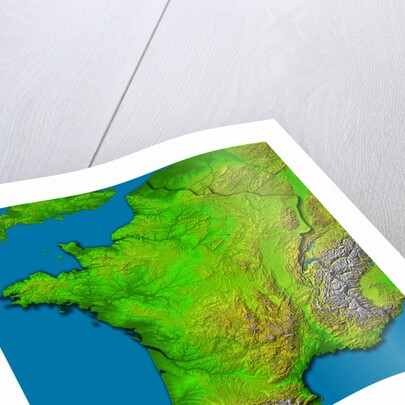 Topographic Image of France by Anonymous