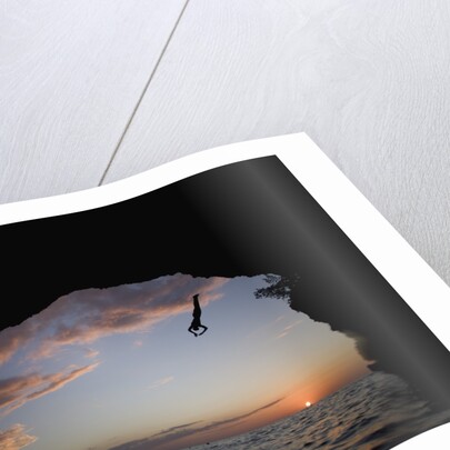 Young Man Diving into Sea at Pirate's Cave by Anonymous
