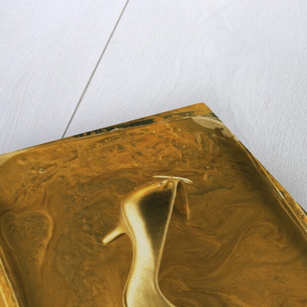 Golden High Heel Shoe by Anonymous