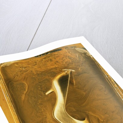 Golden High Heel Shoe by Anonymous