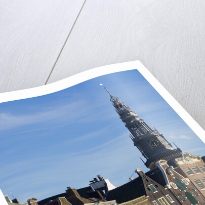Row Houses and Oude Kerk Tower by Anonymous