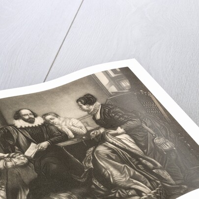 Illustration of William Shakespeare Reciting Hamlet to His Family by Anonymous