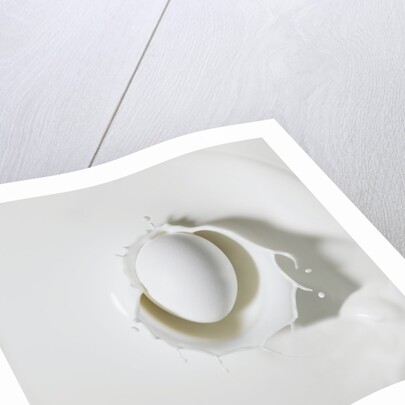 Egg splashing in milk by Anonymous