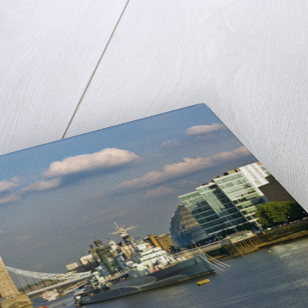 The Tower Bridge and HMS Belfast by Anonymous