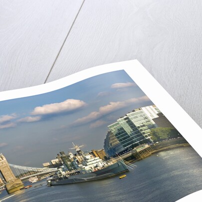 The Tower Bridge and HMS Belfast by Anonymous