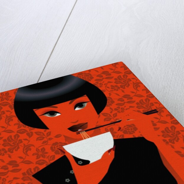 Women Eating Noodles by Anonymous