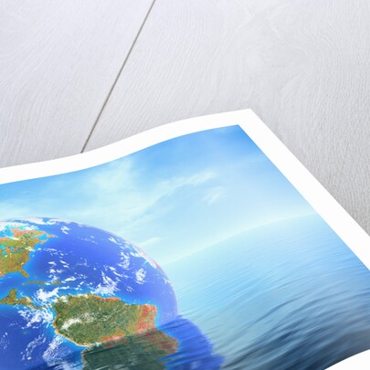 Earth Floating in Water by Anonymous