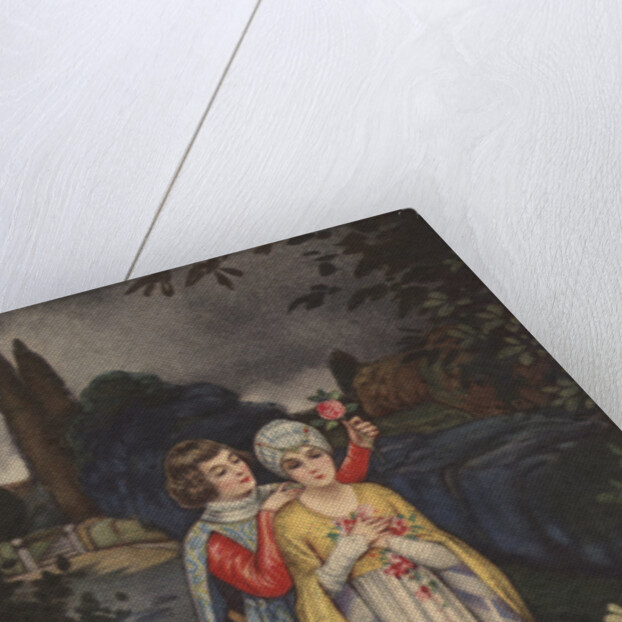Postcard of Courting Couple by Anonymous