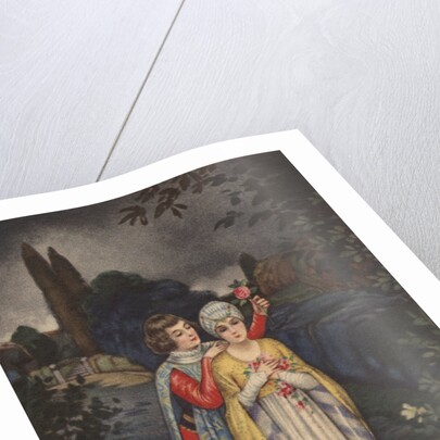 Postcard of Courting Couple by Anonymous