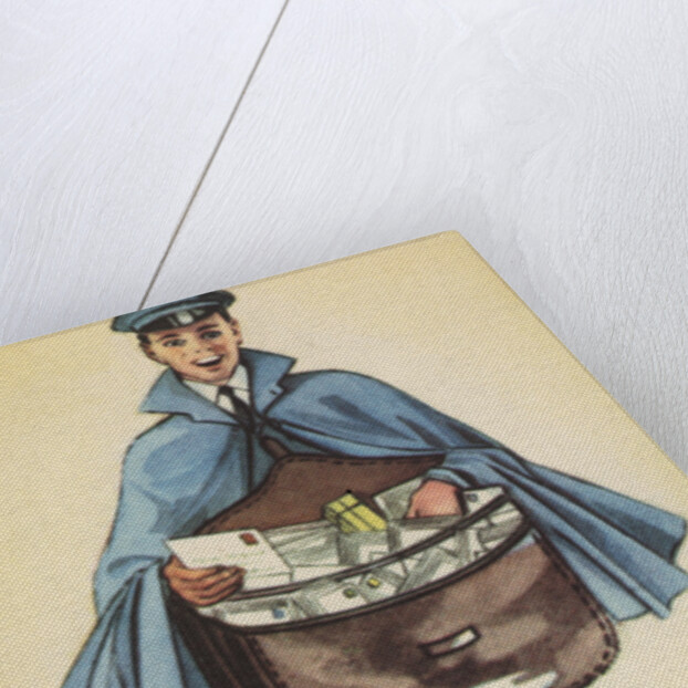 Postcard of Mailman Delivering Mail by Anonymous