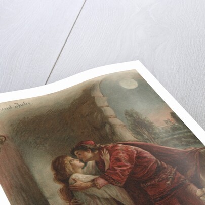 Postcard of Romeo and Juliet Embracing by Anonymous