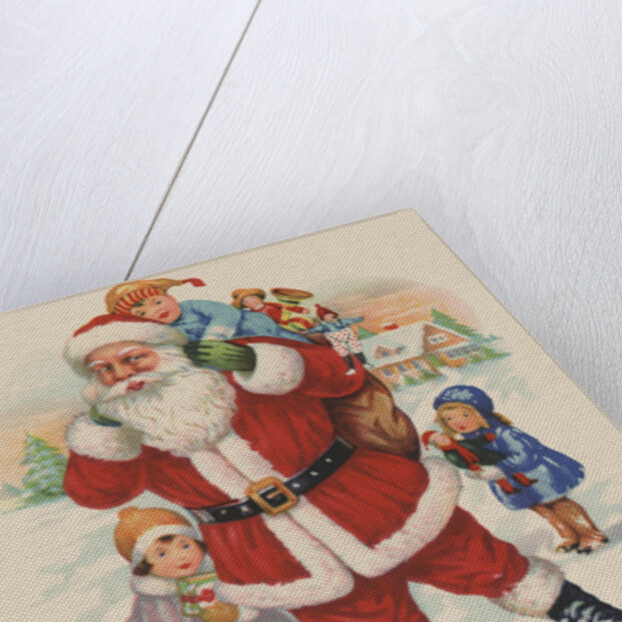 With Wishes for a Merry Christmas Postcard by Anonymous