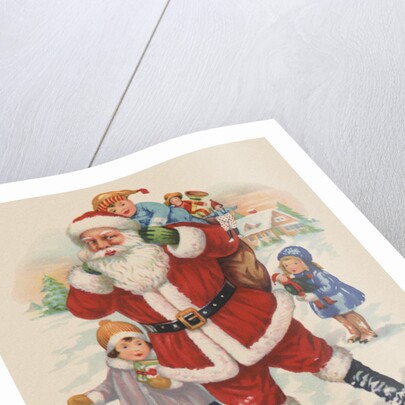 With Wishes for a Merry Christmas Postcard by Anonymous
