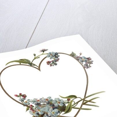 Illustration of Heart-Shaped Violet Border by Anonymous