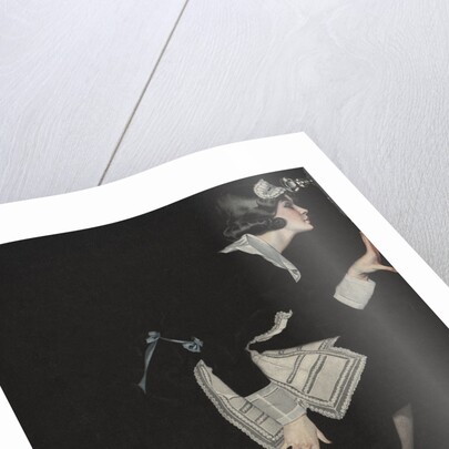 Illustration of Maid Peeking in Keyhole by Coles Phillips