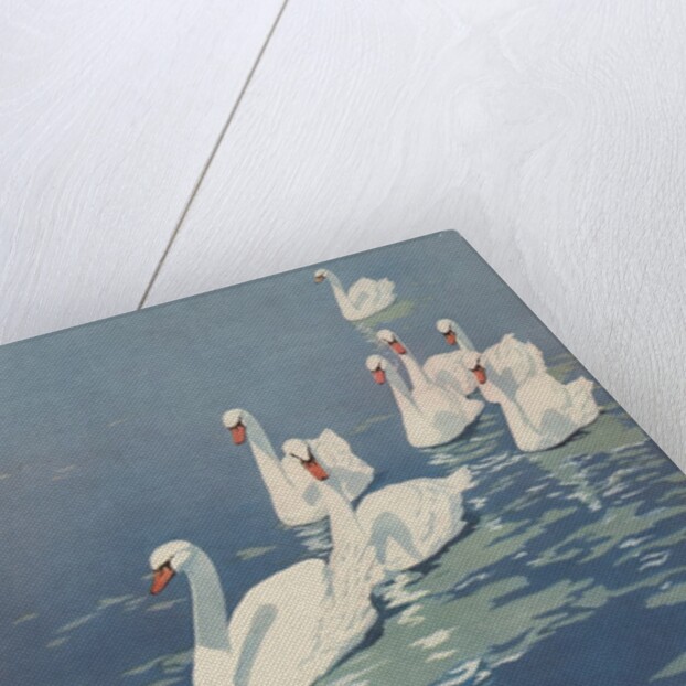 Illustration of Flock of Swans by Coles Phillips